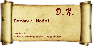 Darányi Noémi névjegykártya